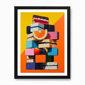 Abstract Cake Slices Geometric Art Print