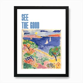 See The Good Poster Coastal Vista Matisse Style 7 Art Print