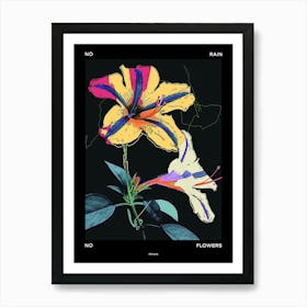 No Rain No Flowers Poster Petunia 4 Art Print