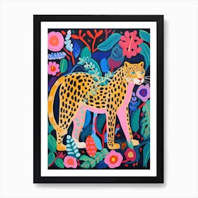 Maximalist Animal Painting Leopard 1 Art Print