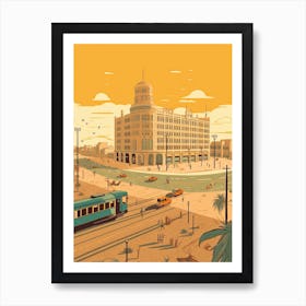 Karachi Pakistan Travel Illustration 2 Art Print