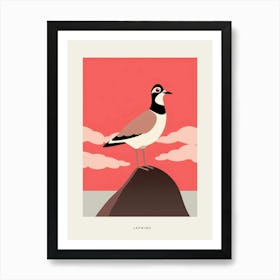 Minimalist Lapwing 1 Bird Poster Art Print