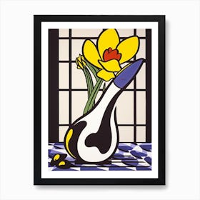 Crocus Flower Still Life  2 Pop Art Style Art Print