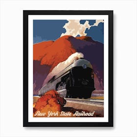 New York State Railroad, USA Art Print