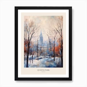 Winter City Park Poster Queens Park Toronto Canada 2 Art Print