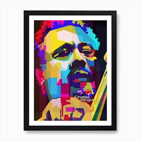 Charles Mingus Jazz Musician Pop Art Wpap Art Print