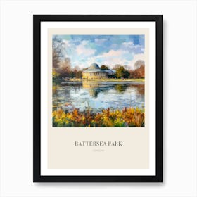 Battersea Park London United Kingdom 3 Vintage Cezanne Inspired Poster Art Print