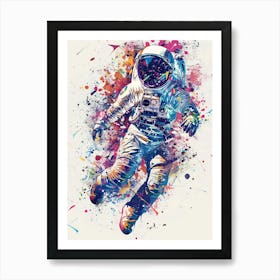 Astronaut Painting 1 Art Print