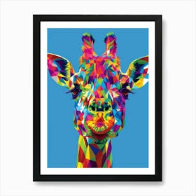 Colorful Giraffe Art Print