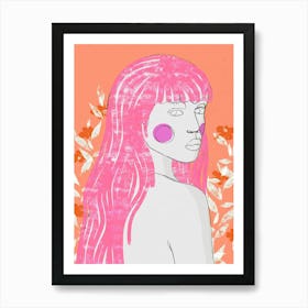 Amazone (Peach) Art Print