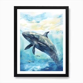 Nothern Right Whale Storybook Illustration 1 Art Print