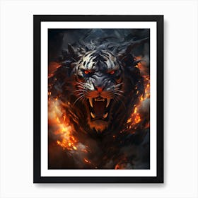 Fire Tiger Art Print