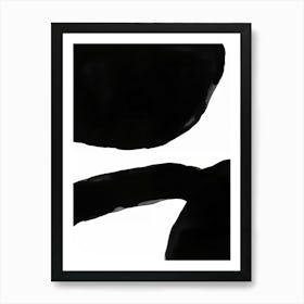 Black And White Abstract Painting 2 Art Print