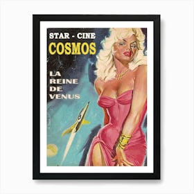 Pinup Woman On Scifi Movie Poster, Reign Of Venus Art Print