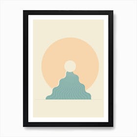 Bright Waves Abstract Minimal Art Print