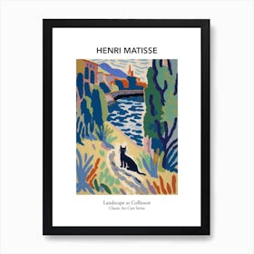 Henri Matisse  Style Landscape At Collioure With A Cat Museum 2 Art Print
