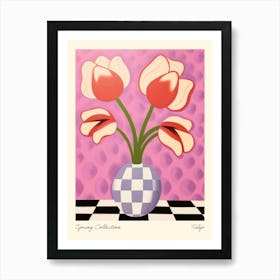 Spring Collection Tulip Flower Vase 4 Art Print