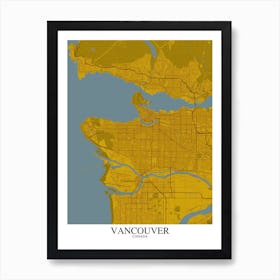 Vancouver Yellow Blue Art Print