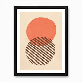 Boho Shapes Minimalist Abstract Print Art Print