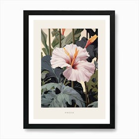 Flower Illustration Hibiscus 2 Poster Art Print