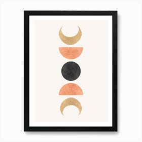 Bohemian Moon Phases 1 Art Print