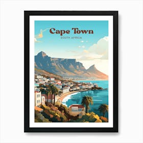 Cape Town South Africa Table Mountain Travel Art Art Print