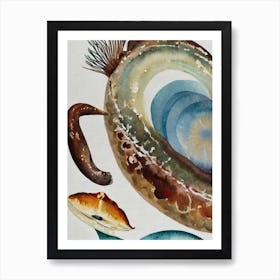 Queen Conch Vintage Graphic Watercolour Art Print