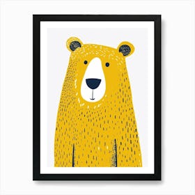 Yellow Grizzly Bear 1 Art Print