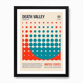 Death Valley National Park Retro Travel Print Art Print