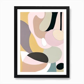 Abstract Gravity Well Musted Pastels Art Print