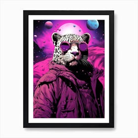 Leopards In Space Art Print