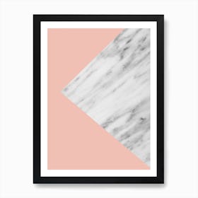 Pink Marble Collage Art Print
