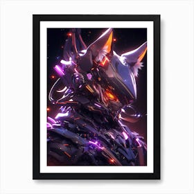 Futuristic Cat 2 Art Print