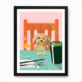 Puppy At The Pub Art Print