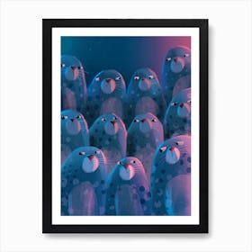 Shifty Seals Art Print