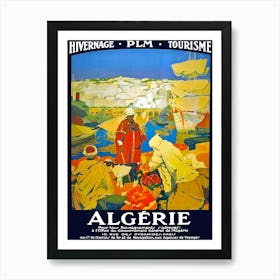 Tourism In Algeria, Vintage Travel Poster Art Print