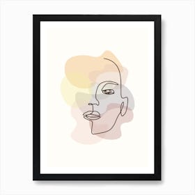 Abstract Minimal Woman Lineart Art Print