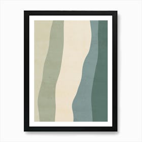Abstract Wavy Lines - Ts Art Print