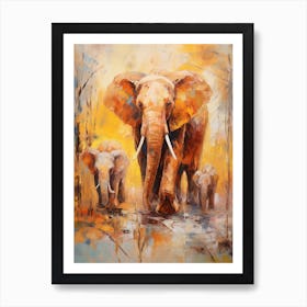 Elephant  Abstract Expressionism 2 Art Print