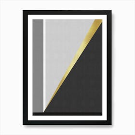 Geometric art with gold 3 1 Art Print