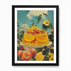 Yellow Jelly Retro Collage 2 Art Print