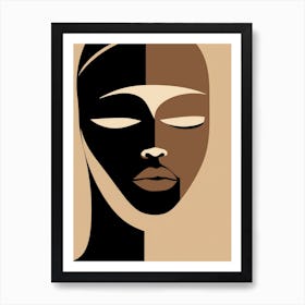 African Woman'S Face Art Print