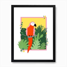 Parrot In The Jungle Art Print