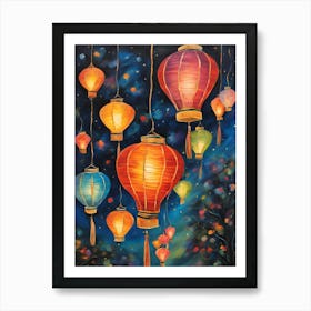 Chinese Lanterns 2 Art Print