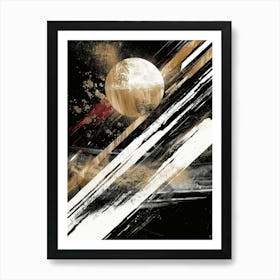 Black And Gold Abstract Painting 15 Art Print