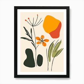 Abstract Flowers 56 Art Print