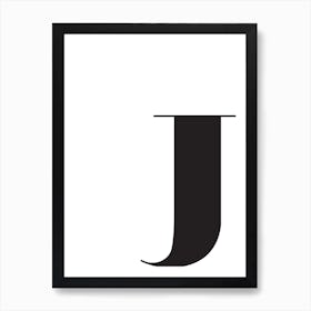 J Initial Art Print