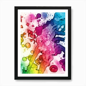 Alcohol Ink A Rainbow Of Colors Art Print