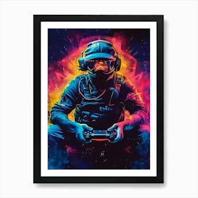 Neon Gaming 4 Art Print