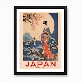 Mount Zao, Visit Japan Vintage Travel Art 3 Art Print